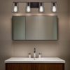 4-Light Oil Rubbed Bronze Vanity Lights for Bathroom, Industrial Vintage Wall Sconce Lighting with Open Metal Cage