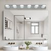 LED Modern Chrome 6-Light Vanity Lights Fixtures Over Mirror Bath Wall Lighting